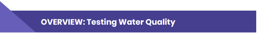 testing water quality overview header